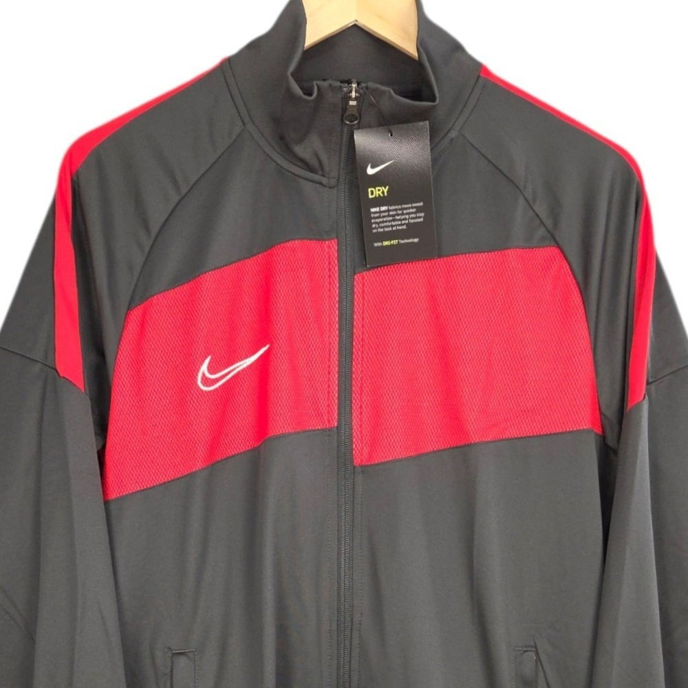 Nike Dri-Fit Academy Pro Track Jacket Mens‎ Large Red Gray Soccer Full Zip NWT